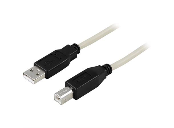 USB 2.0 kabel A-B 2m 2m, helt vanlig USB-kabel