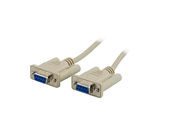 Seriell nullmodem kabel F/F 2m DB9 (9-pin)