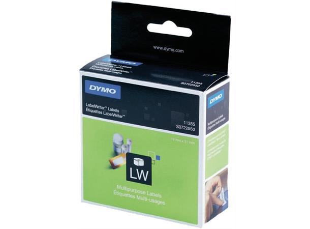 DYMO LabelWriter etiketter, 51x19mm hvite, 1-pk(500 stk)