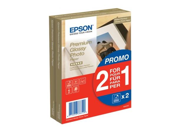Epson Papir 10x15cm Premium Glossy Photo 255g 2x40stk