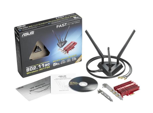 ASUS PCE-AC68 AC1900 Wireless Adapter To-bånds AC PCI-E Adapter 600 +1300Mbps