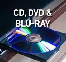 CD, DVD, Blu-ray og lesere/brennere