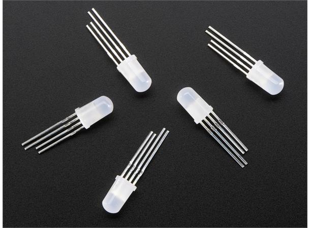 NeoPixel Diffused 5mm Through-Hole LED 5 Pack