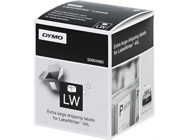 DYMO LabelWriter fraktetikett, 104x159mm Ekstra stor, hvite, 1-pk (220 stk)